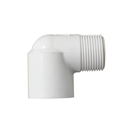 Thrifco Plumbing 1 Inch Male Thread x Female Slip PVC 90 Street Elbow SCH 40 8114170